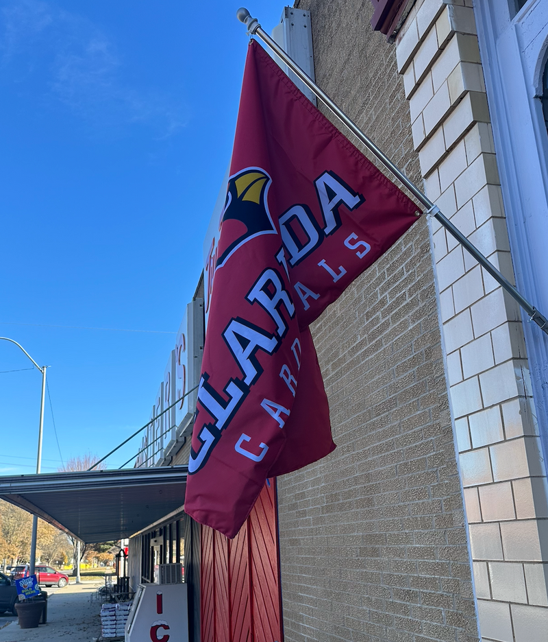 Load image into Gallery viewer, Clarinda Cardinals double sided flag - 3x5
