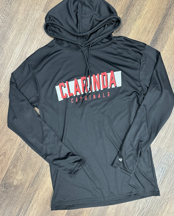 Clarinda Cardinals Mesh Long Sleeve Hoodie