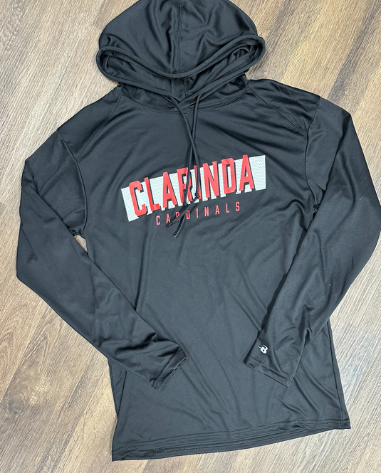 Clarinda Cardinals Mesh Long Sleeve Hoodie
