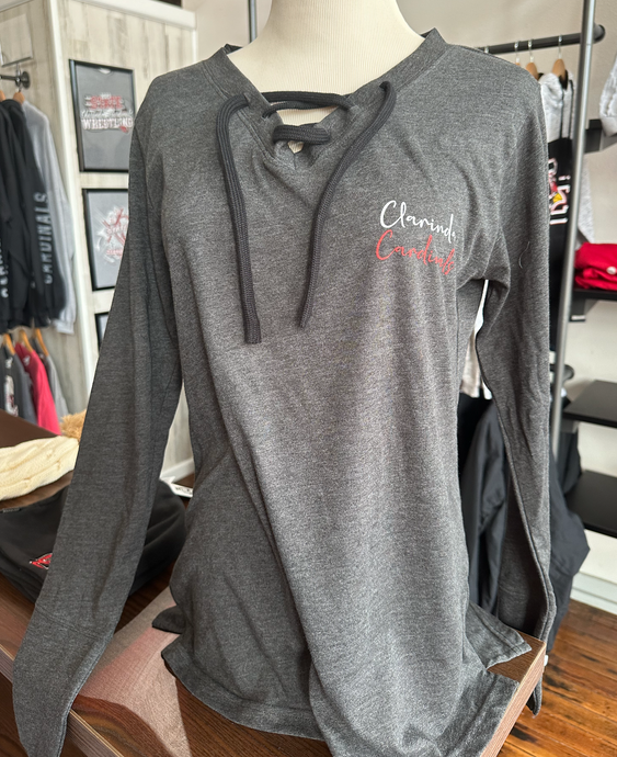 LAT Ladie Jersey Lace-Up Long Sleeve