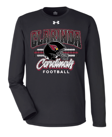 Load image into Gallery viewer, CLARINDA FOOTBALL LONG SLEEVE SHIRT - UNDER ARMOUR
