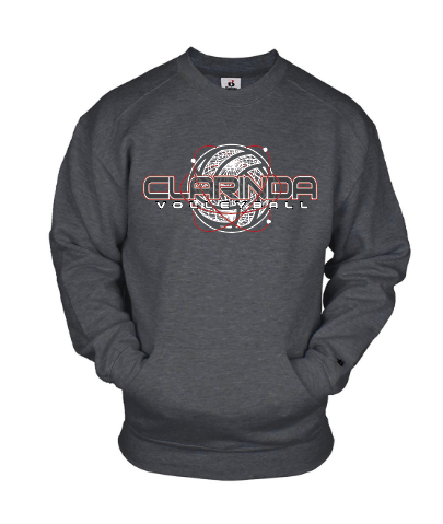 CLARINDA  VOLLEYBALL POCKETED CREWNECK SWEATSHIRT - BADGER