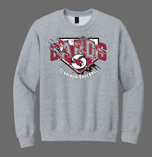 Load image into Gallery viewer, CLARINDA BASEBALL CREWNECK SWEATSHIRT
