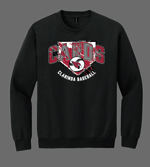 CLARINDA BASEBALL CREWNECK SWEATSHIRT