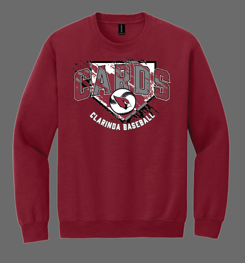 Load image into Gallery viewer, CLARINDA BASEBALL CREWNECK SWEATSHIRT
