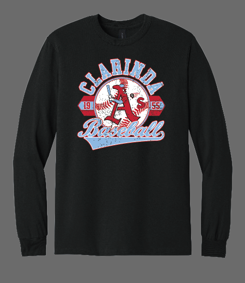 Clarinda Baseball Long Sleeve Shirt