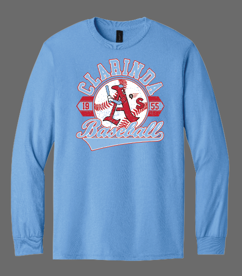 Clarinda Baseball Long Sleeve Shirt