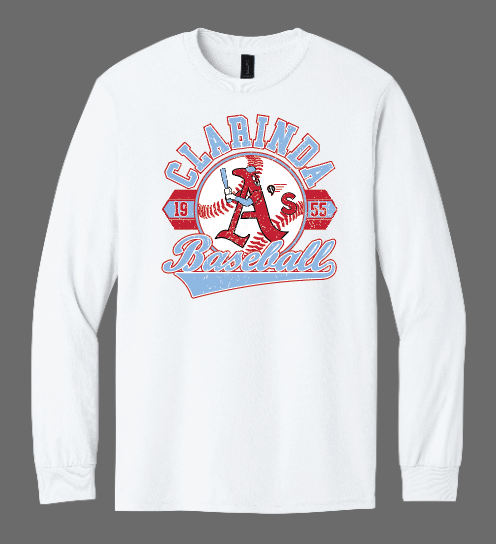 Clarinda Baseball Long Sleeve Shirt