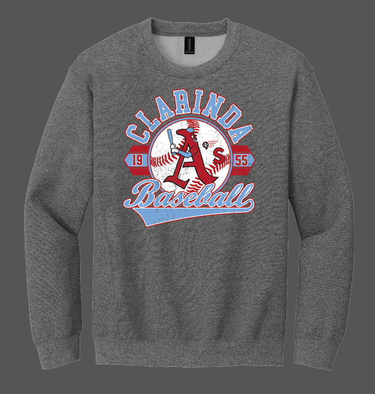 Load image into Gallery viewer, Clarinda Baseball Crewneck Sweatshirt
