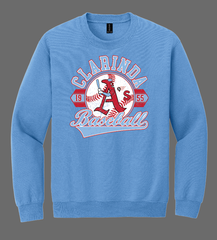 Load image into Gallery viewer, Clarinda Baseball Crewneck Sweatshirt
