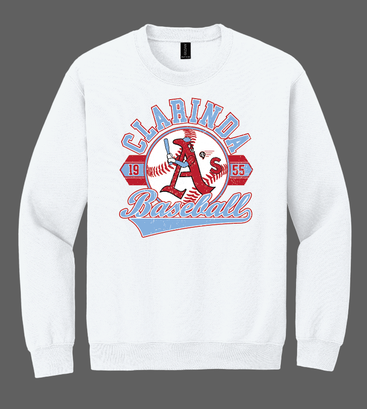 Load image into Gallery viewer, Clarinda Baseball Crewneck Sweatshirt

