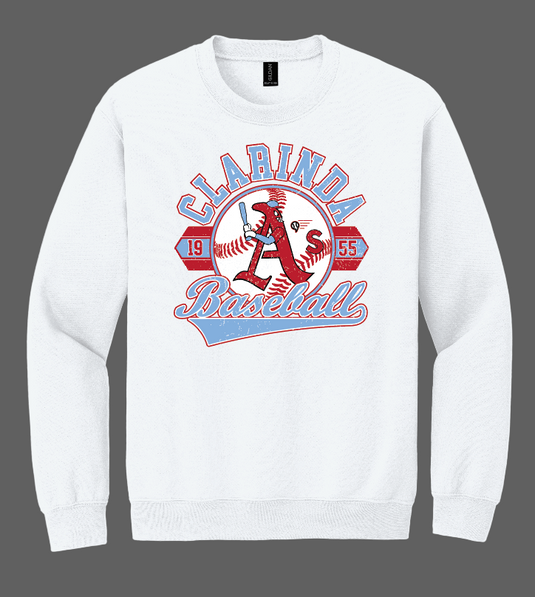 Clarinda Baseball Crewneck Sweatshirt