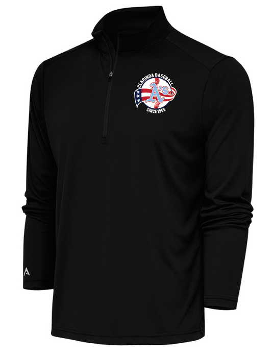Clarinda Baseball Tribute 1/4 Zip Pullover - Antigua