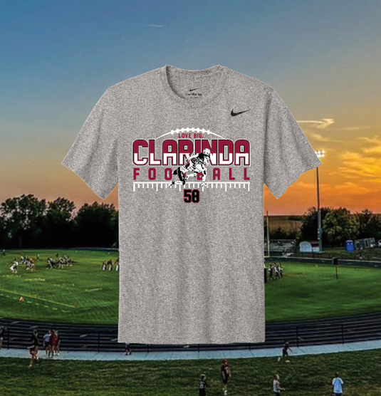 Clarinda Football - 58 Apparel - Nike