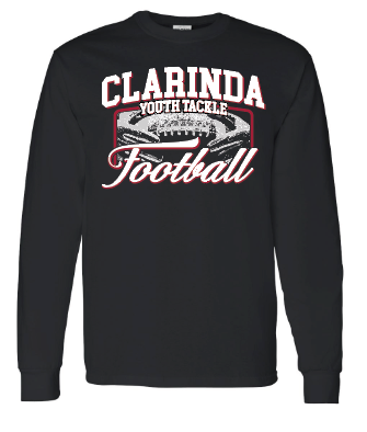 Clarinda Youth Football Long Sleeve Shirt