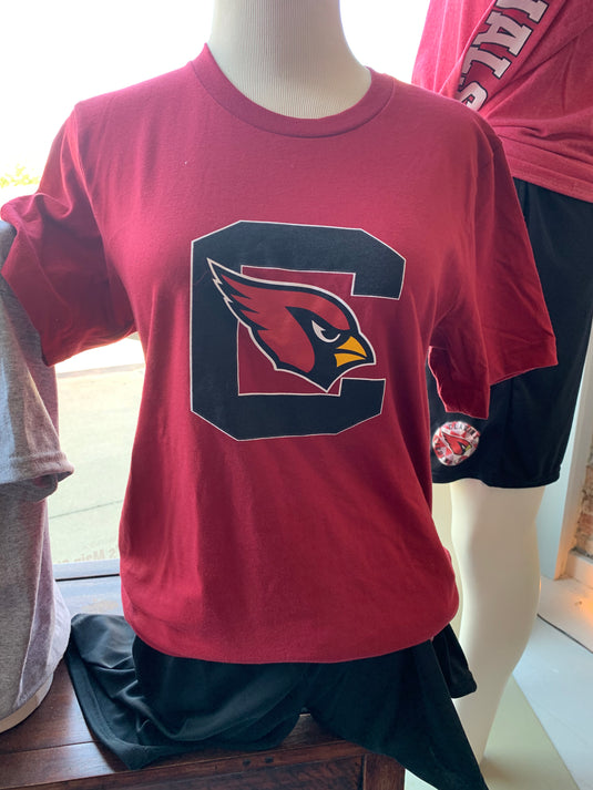 Red Cardinal Block C T shirt