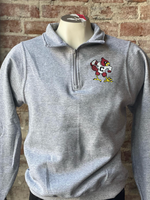 Cocky Cardinal half zip