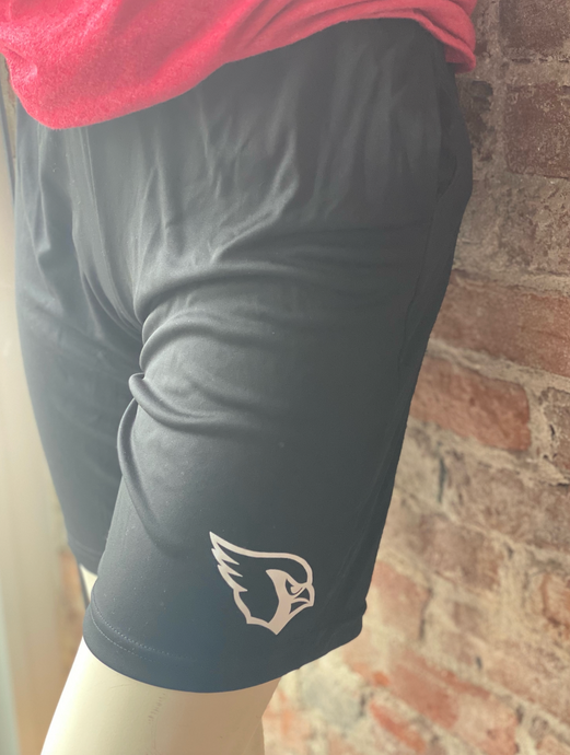 Youth Black Cardinal Head Shorts