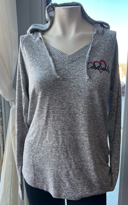 Cardinals Heart lightweight hoodie - Boxercraft
