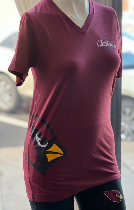 Cardinals on my side shirt - Bella Canvas
