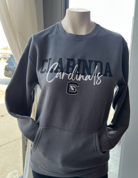 Clarinda Cardinals pocketed crewneck - Next Level