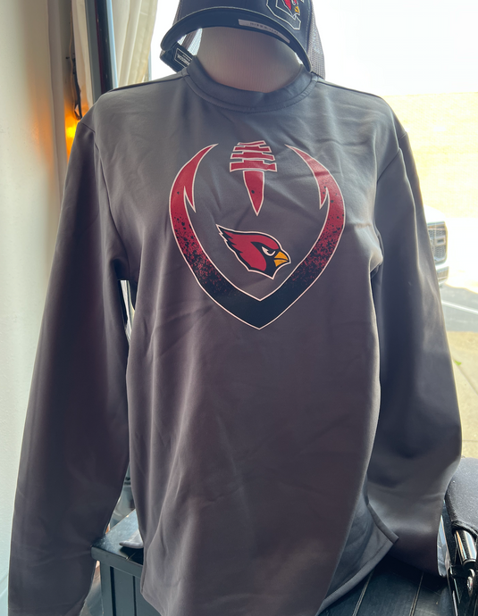 Cardinals Football dri-fit crewneck - Sport Tek