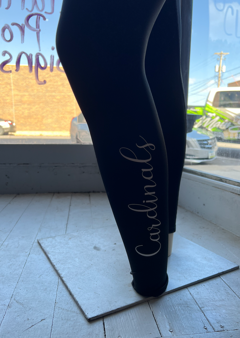 Load image into Gallery viewer, Womens leggings script Cardinals - Augusta
