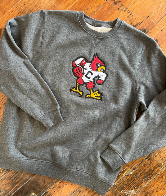 Cocky Cardinal Twill Crewneck - Augusta