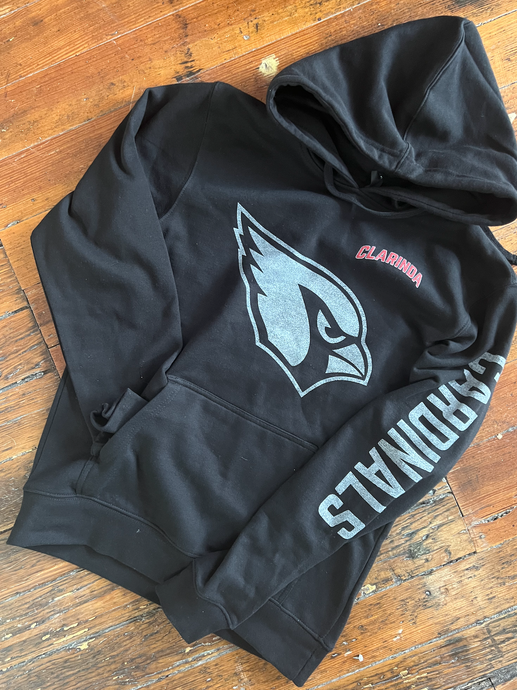 Distressed Cardinal head hoodie - District