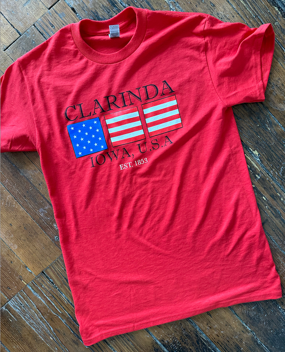 CLARINDA RED WHITE BLUE SHIRT